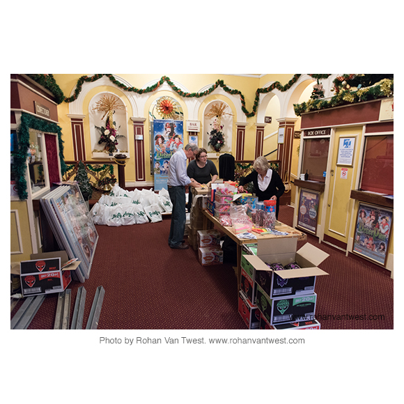 Filling prize bags for children