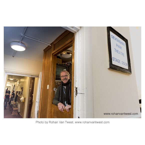 Stage door